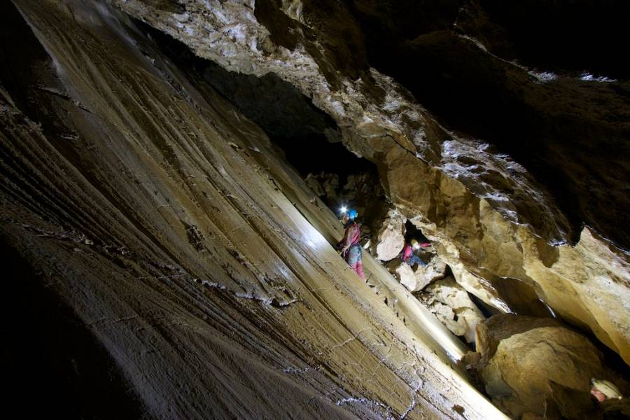 Grotta Palpiccola, specchio di faglia
