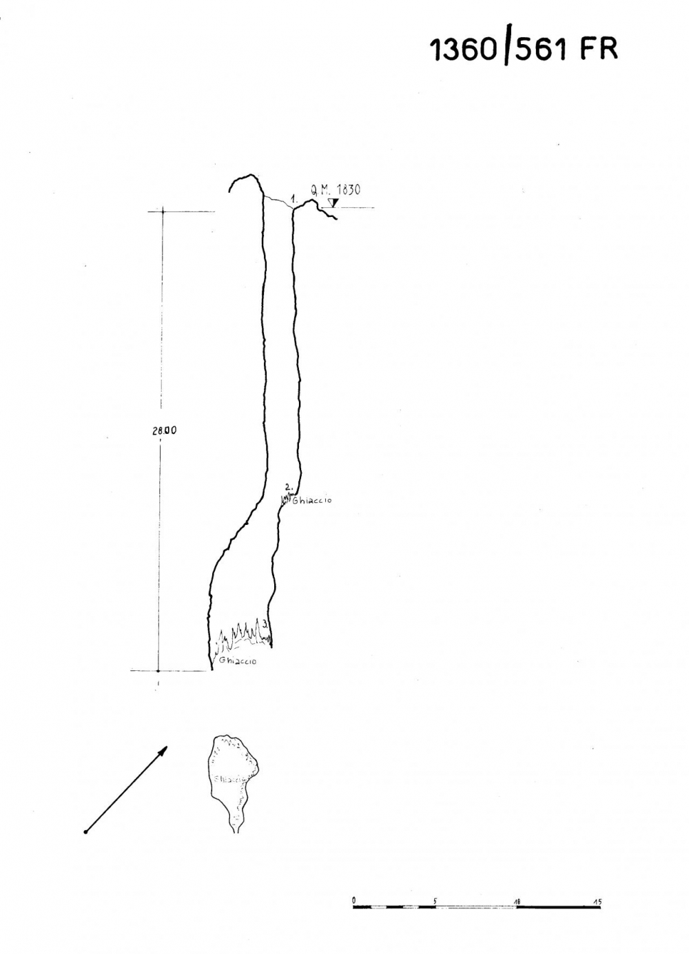 Pozzo 3° presso il Rifugio Gilberti