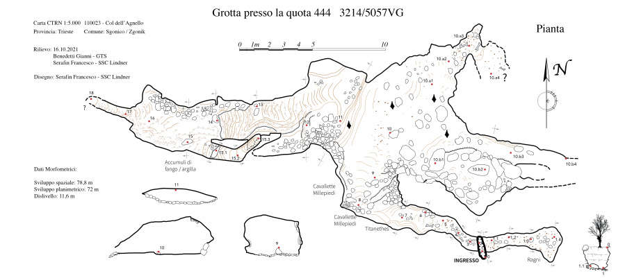 Grotta presso la quota 444