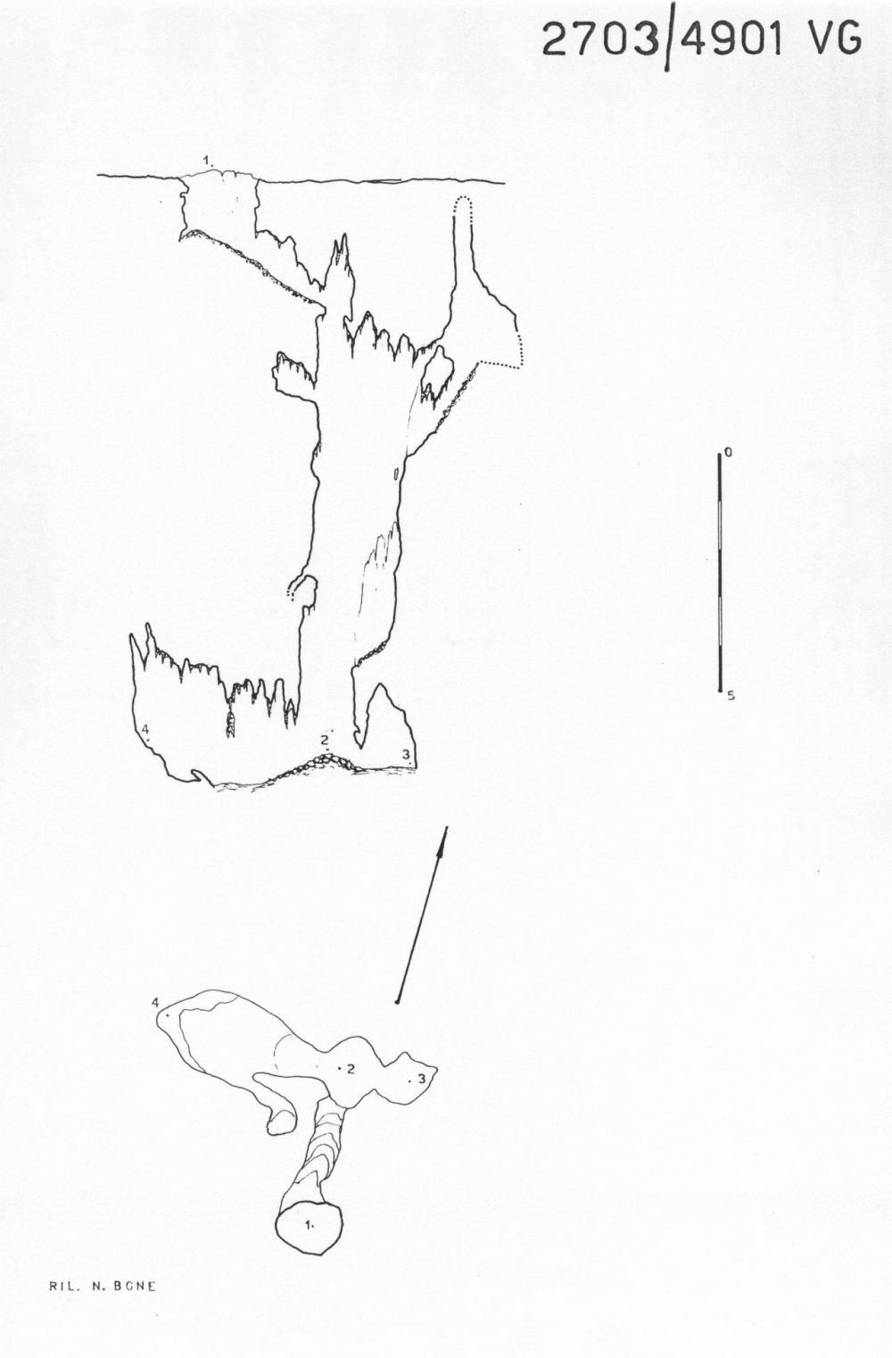 Pozzo 1° a NW dell'Abisso dei Due Cercatori