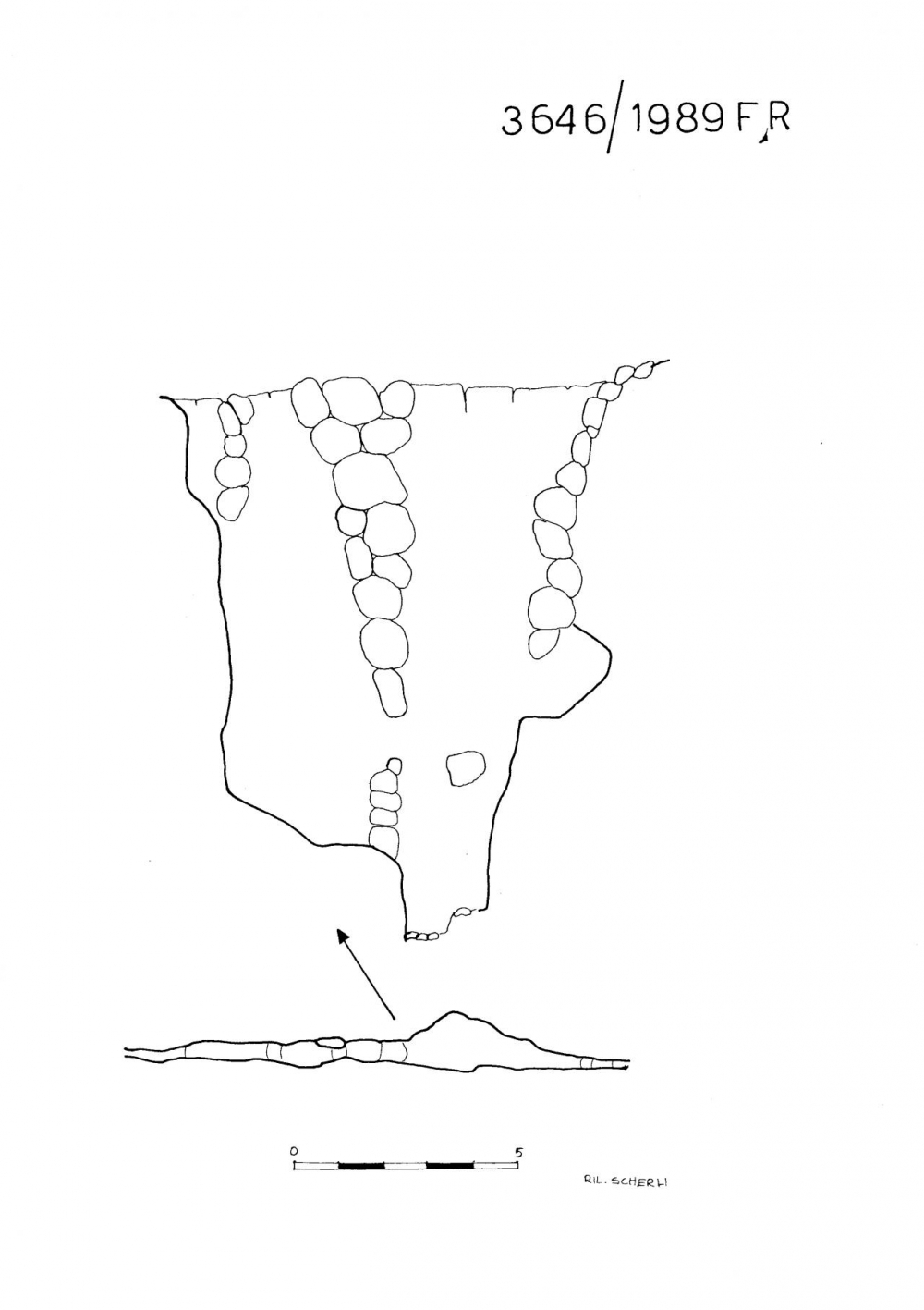Pozzo 2° ad E della quota 2036