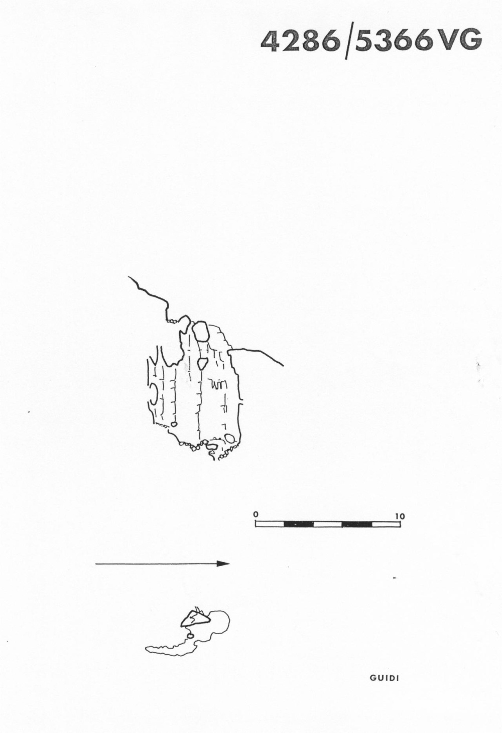 Pozzo ad E di quota 308