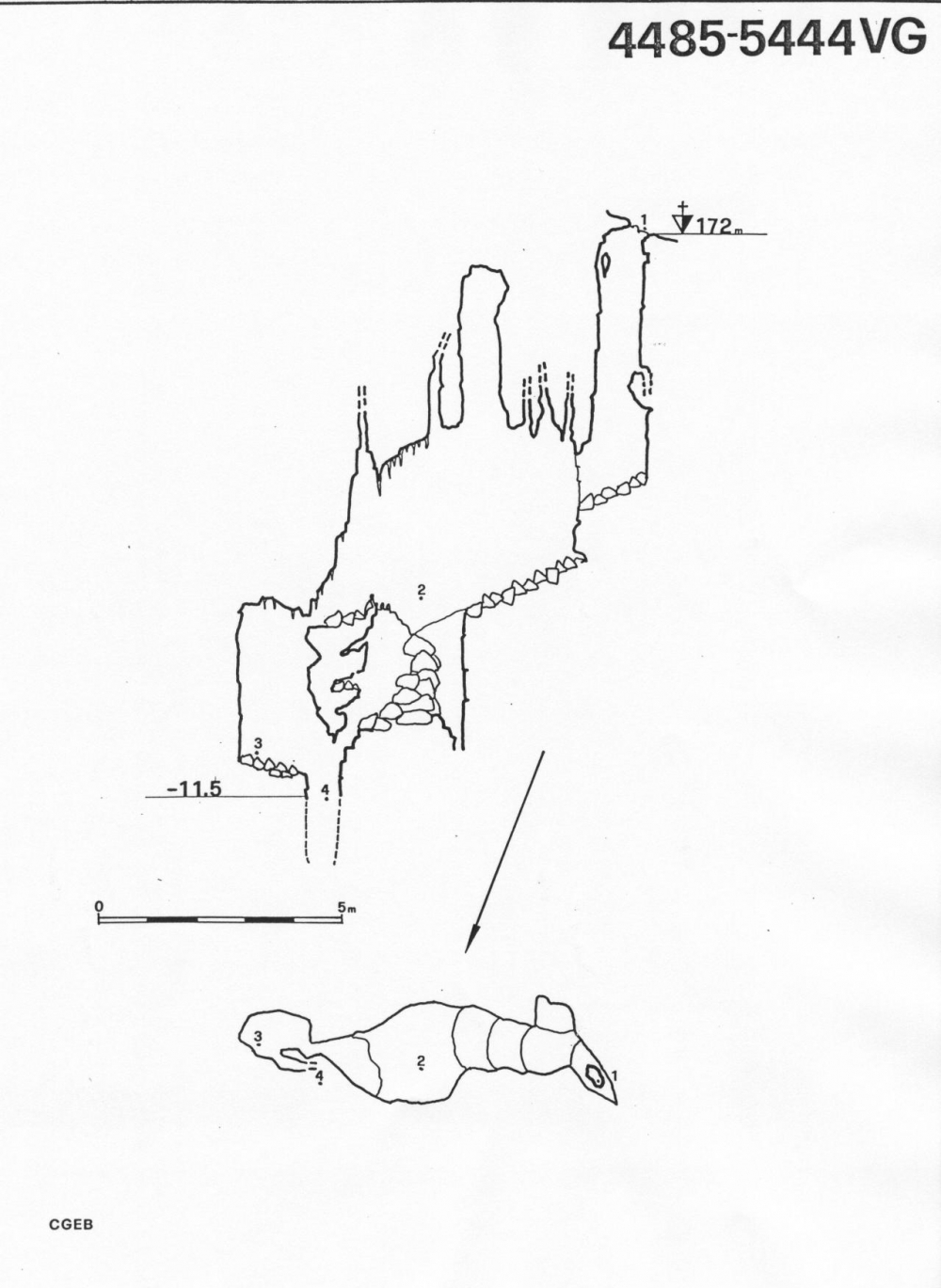Grotta presso il P.L. km 17+259