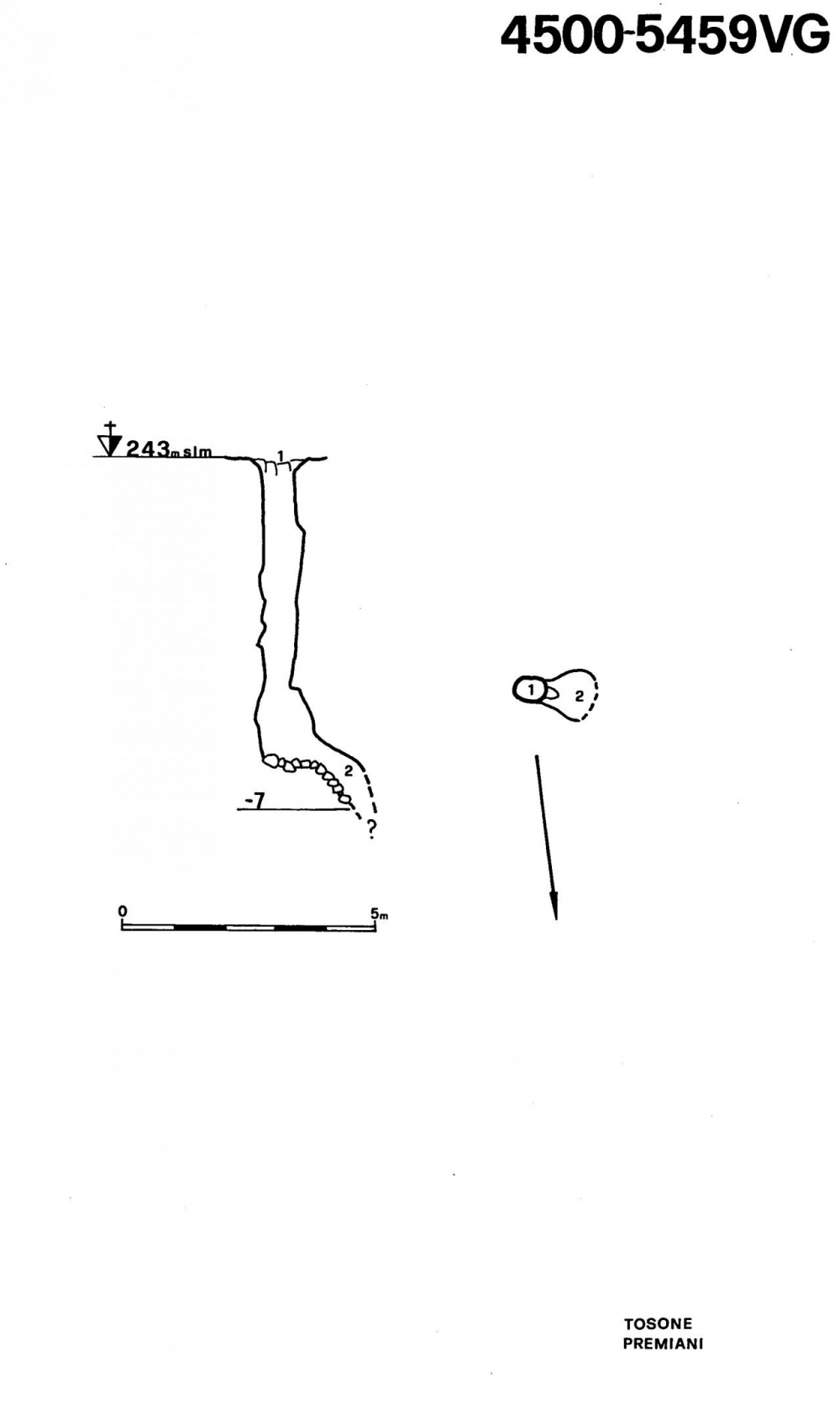 Pozzo 2° a NNW Da Prosecco Stazione