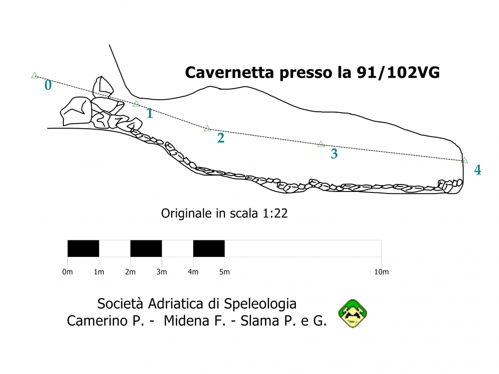 Cavernetta presso la grotta 91/102VG