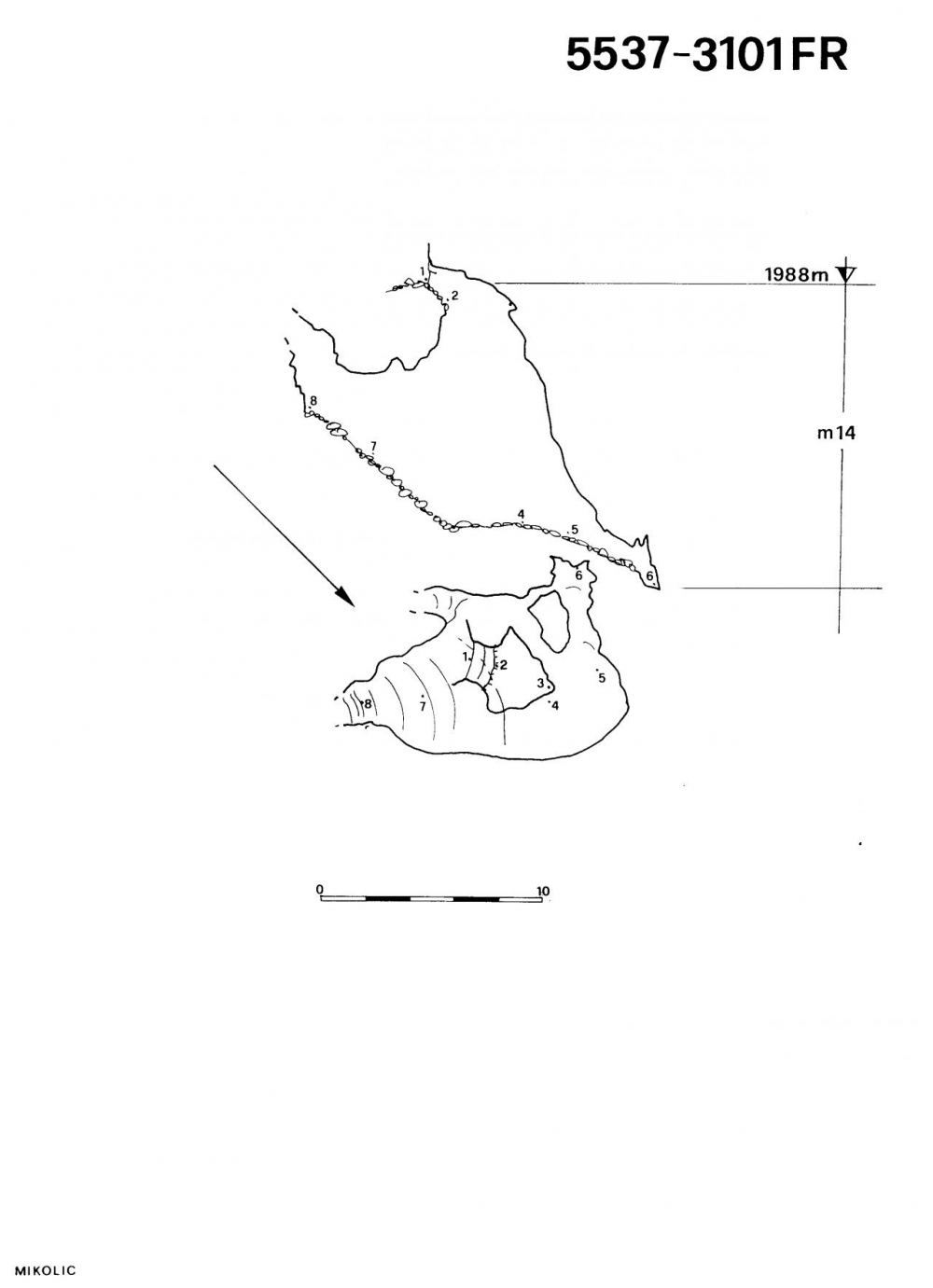 Grotta nella Conca a W di quota 2057 di Pala Celar