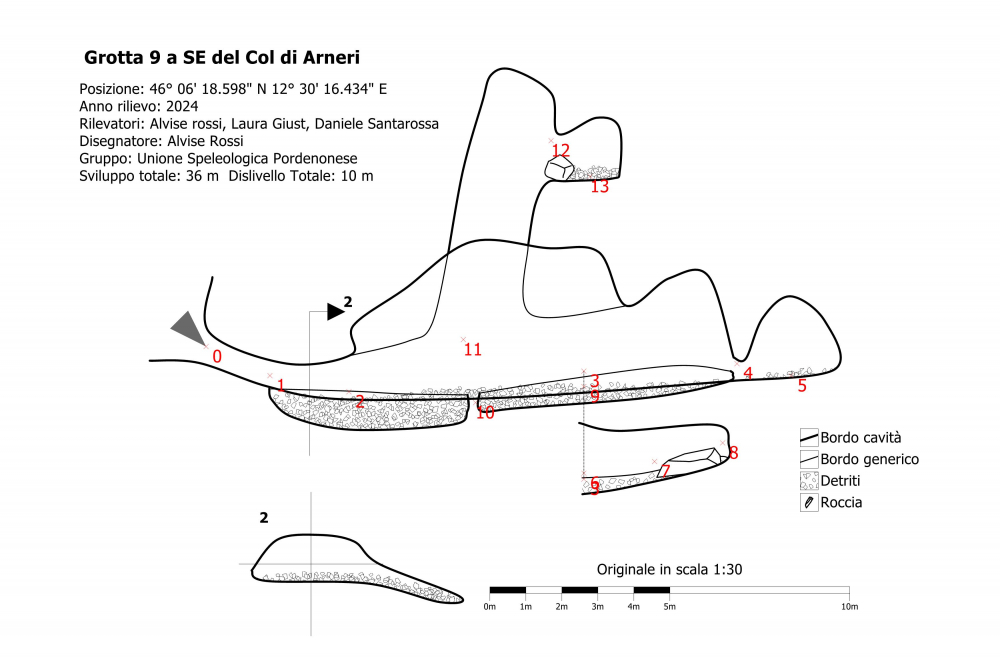 Grotta 9 a SE del Col di Arneri