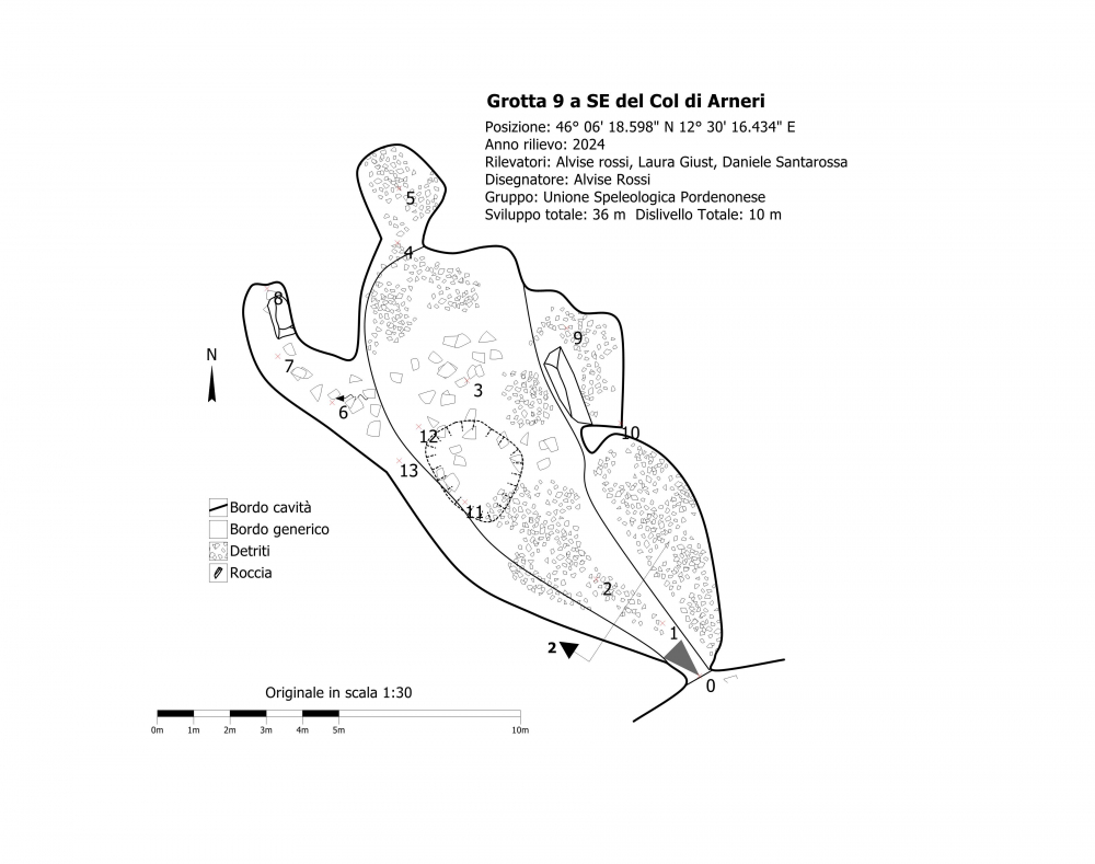 Grotta 9 a SE del Col di Arneri
