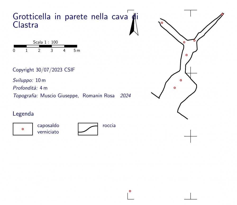 Grotticella sulla parete vicino l'ingresso della cava di Clastra