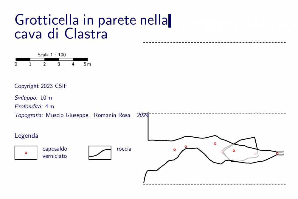 Grotticella sulla parete vicino l'ingresso della cava di Clastra