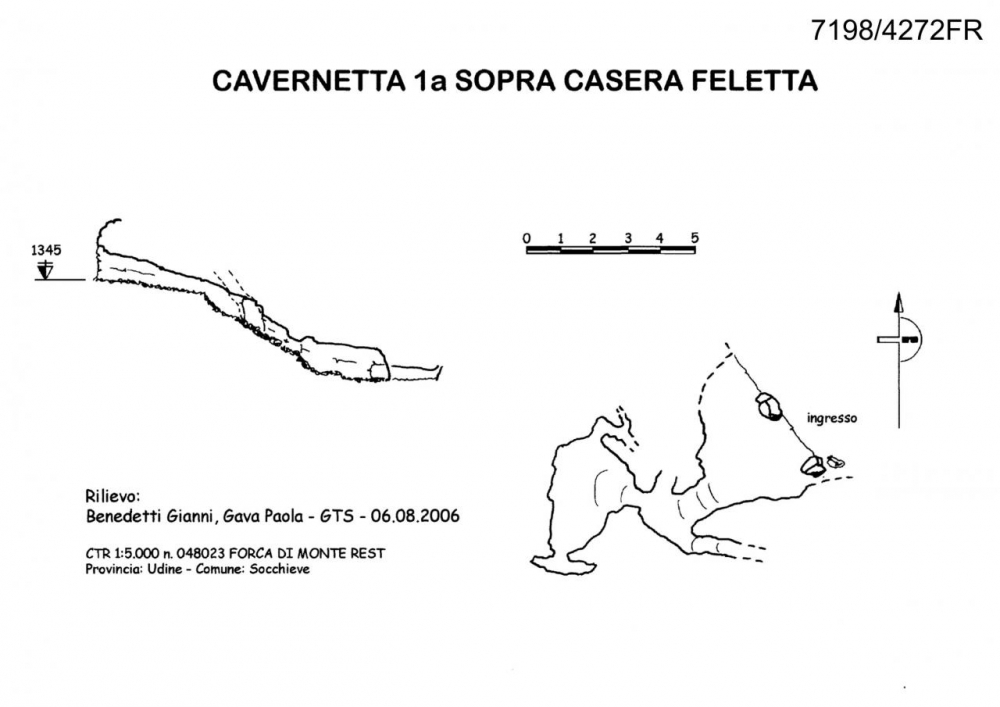 Cavernetta 1° sopra Casera Feletta