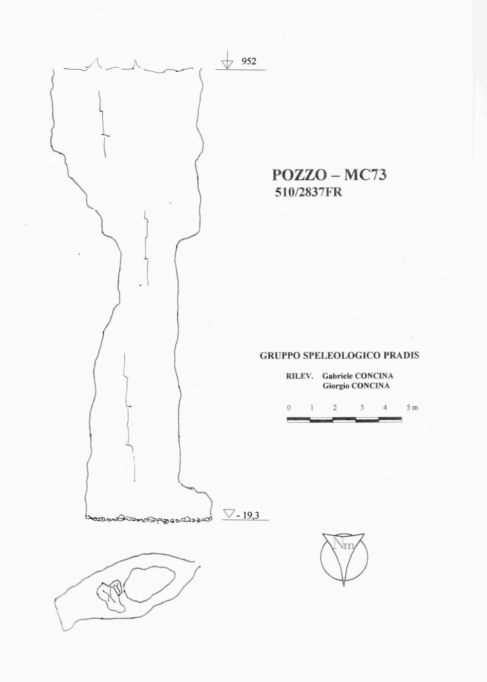 Pozzo 7° presso Monte Ciaurlec