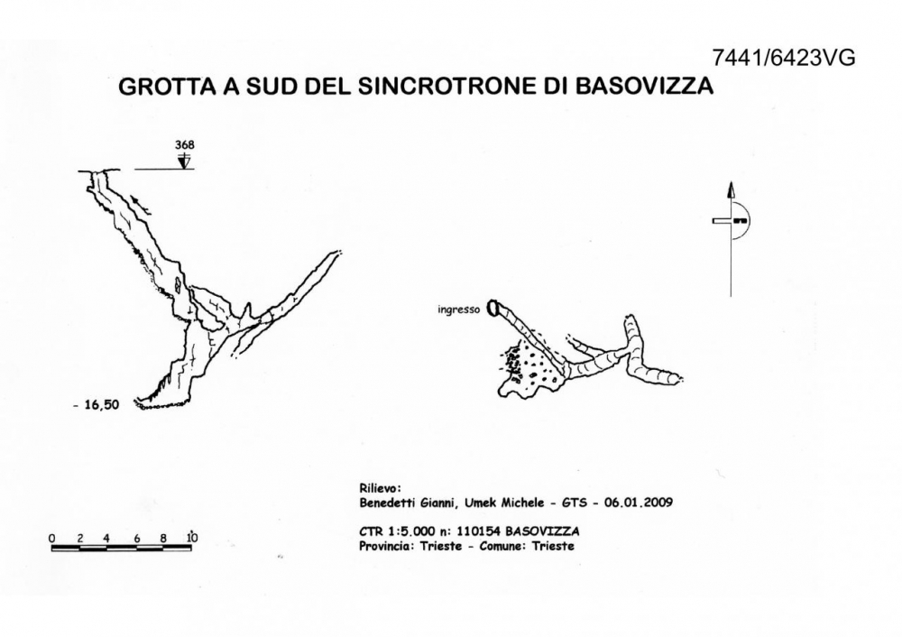 Grotta a S del Sincrotrone di Basovizza