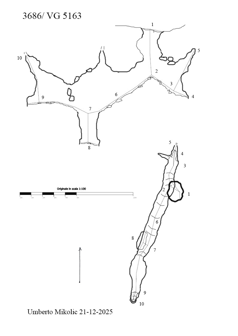 Inghiottitoio a SW del Col dell'Agnello