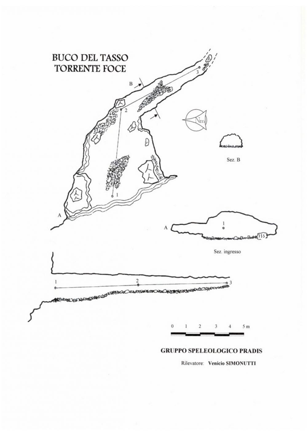 Buco del tasso nel torrente Foce