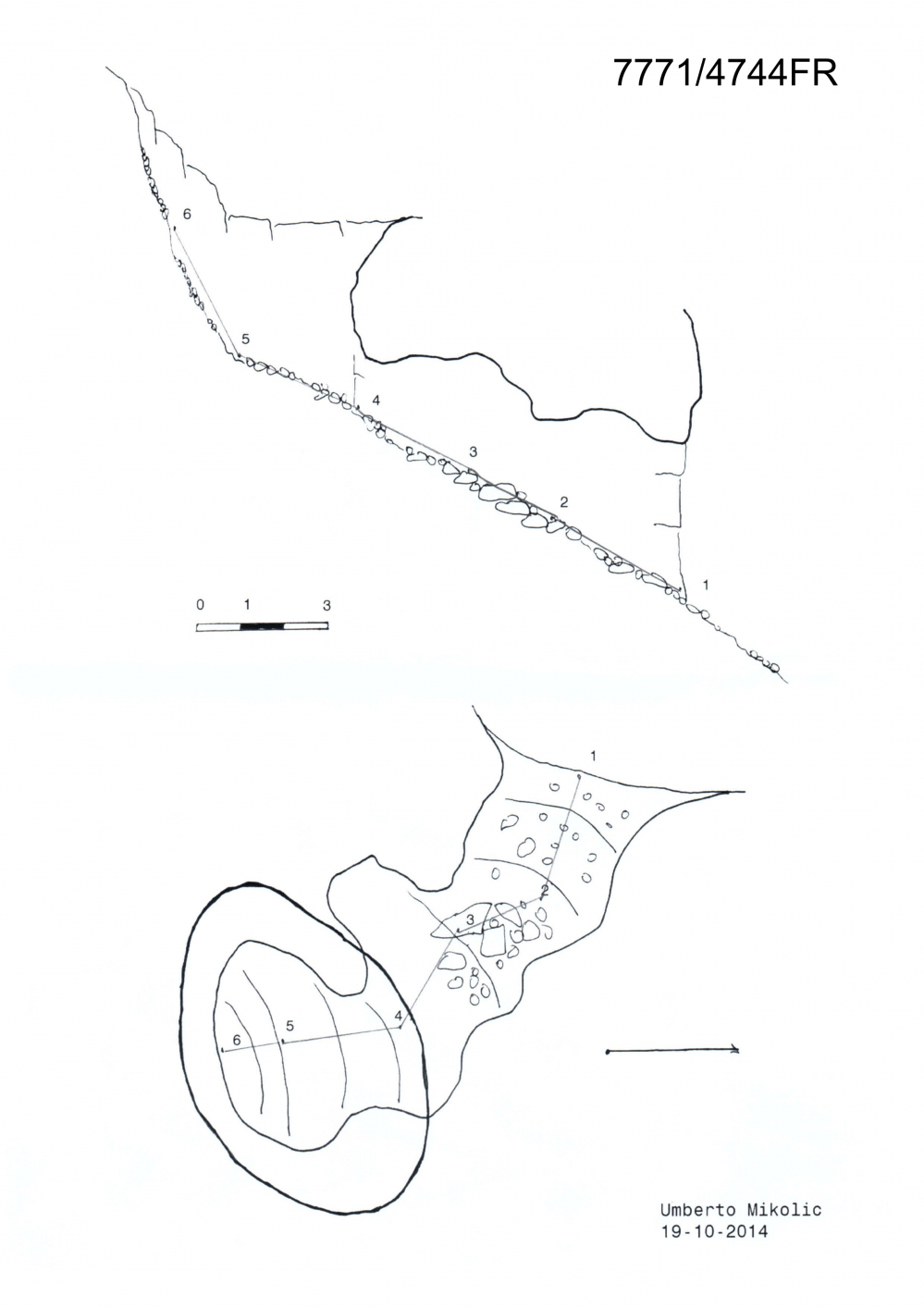 Grotta presso la presa di Casera Goriuda