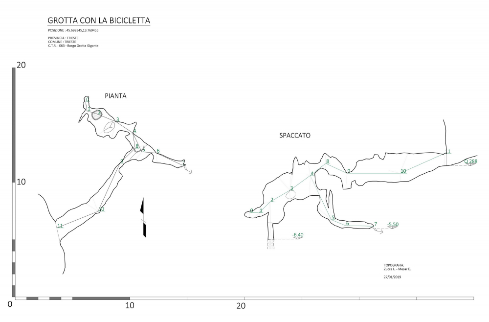 Grotta con la bicicletta