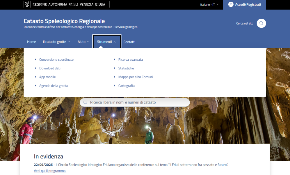 Nuovi aggiornamenti per il Portale del Catasto Grotte: efficienza e nuove funzionalità al servizio della speleologia
